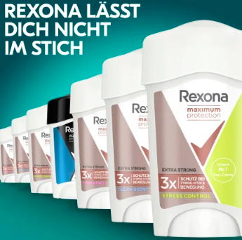 Rexona Antitranspirant Deocreme Maximum Protection Stress Control, 45 ml Крем-дезодорант-антиперспирант Максимальная защита Stress Control, 45 мл