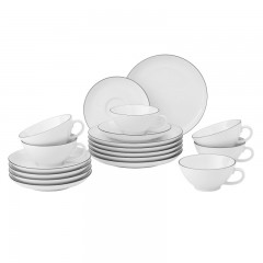 Seltmann Weiden Seltmann Weiden Lido Black Line Tee-Set gross 18-tlg. Чайный набор Seltmann Weiden Lido Black Line большой, 18 предм.