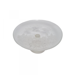 Подставка для торта &quot;Ночной лес&quot; с объемным декором, стекло, 19 см, Германия, 1970-80гг.