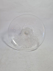 Подставка для торта &quot;Ночной лес&quot; с объемным декором, стекло, 19 см, Германия, 1970-80гг.