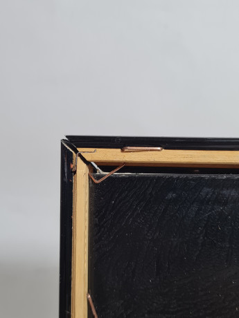 Картина винтажная Martocell "Осенняя прогулка в лесу", в раме, 15 х 12 см, Германия, 1980-90гг.