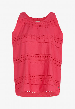 Tommy Hilfiger BRODERIE ANGLAISE POPLIN REGULAR FIT Blouse bright cerise pink BRODERIE ANGLAISE POPLIN REGULAR FIT Блузка ярко-вишнево-розовый