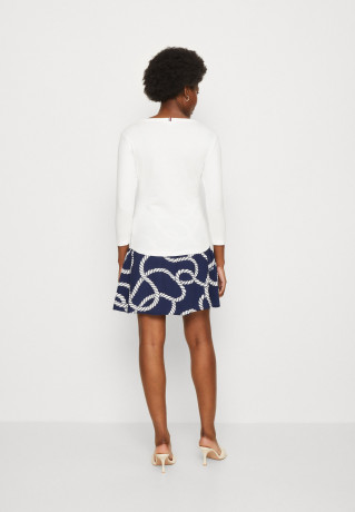 Tommy Hilfiger SLIM ROPE PUFF PRINT Long sleeved top ecru SLIM ROPE PUFF PRINT Топ с длинными рукавами экрю