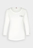 Tommy Hilfiger SLIM ROPE PUFF PRINT Long sleeved top ecru SLIM ROPE PUFF PRINT Топ с длинными рукавами экрю