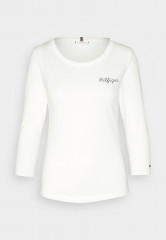 Tommy Hilfiger SLIM ROPE PUFF PRINT Long sleeved top ecru SLIM ROPE PUFF PRINT Топ с длинными рукавами экрю