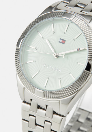 Tommy Hilfiger CASE DIAL BRACELET Watch silver-coloured/green БРАСЛЕТ CASE DIAL Часы серебристый/зеленый