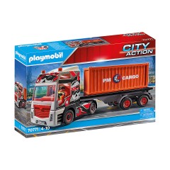 PLAYMOBIL 2er Set: 70771 LKW mit Anhanger + 70772 Gabelstapler mit Fracht Набор из 2-х частей: грузовик 70771 с прицепом + вилочный погрузчик 70772 с грузом