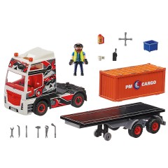 PLAYMOBIL 2er Set: 70771 LKW mit Anhanger + 70772 Gabelstapler mit Fracht Набор из 2-х частей: грузовик 70771 с прицепом + вилочный погрузчик 70772 с грузом
