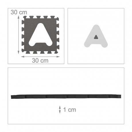 relaxdays Puzzlematte ABC und Zahlen Коврик-пазл ABC и цифры