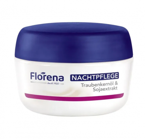  Florena Night Cream Sheabutter and arganol 50 ml x 2st, Крем для лица Florena с маслом ши и арганы, 48 часов увлажнения, для очень сухой кожи, ночной уход, питательный и восстанавливающий Набор 2 шт х 50 мл