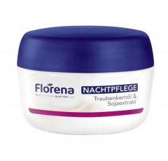 Florena Night Cream Sheabutter and arganol 50 ml x 2st, Крем для лица Florena с маслом ши и арганы, 48 часов увлажнения, для очень сухой кожи, ночной уход, питательный и восстанавливающий Набор 2 шт х 50 мл