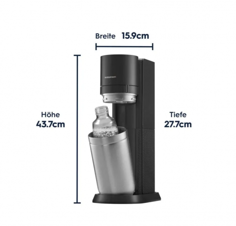 SodaStream DUO Wassersprudler Hydration Pack аппарат для газирования воды (Германия), комплект с баллоном и бутылками, экономия и контроль газа, пластик/стекло, черный