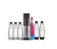 SodaStream DUO Wassersprudler Hydration Pack аппарат для газирования воды (Германия), комплект с баллоном и бутылками, экономия и контроль газа, пластик/стекло, черный