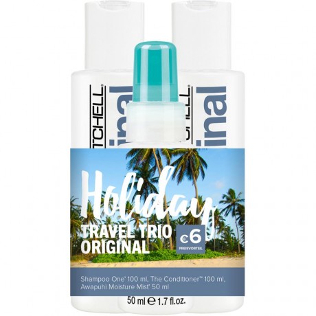 Paul Mitchell (Поль Митчелл) Original Holiday Travel Trio Original, Shampoo Шампунь One 100 мл + The Conditioner Кондиционер для волос 100 мл + Awapuhi Moisture Mist 50 мл / 1 шт.