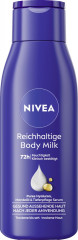 NIVEA Reichhaltige Body Milk Mini, 75 ml, Нивеа Молочко для тела, гиалуроновая кислота и миндальное масло, 72ч увлажнение, дорожный формат, 75 мл
