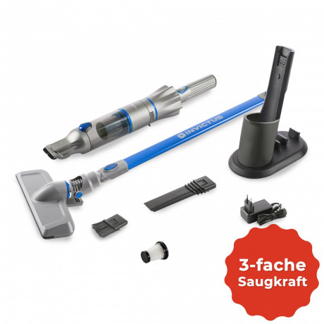 Genius Genius Akku-Handstaubsauger Invictus One 2.0, blau, beutellos, kabellos mit 13 kPA, Akku, Fugenduse, Bodenduse Blau Беспроводной ручной пылесос Genius Invictus One 2.0, синий, без мешка, беспроводной, 13 кПа, аккумулятор, щелевая насадка, насадка д