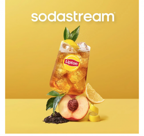 Sodastream drink mix Lipton Zero Pfirsich Ice Tea  440ml x 4st, Сироп для газированной воды, без сахара, концентрат холодного чая со вкусом персика, набор 4 шт х 440 мл 