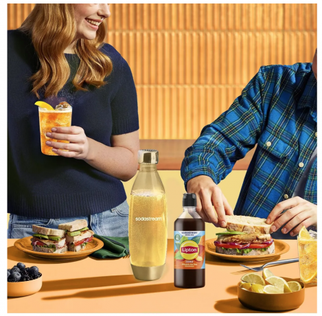 Sodastream drink mix Lipton Zero Pfirsich Ice Tea  440ml x 4st, Сироп для газированной воды, без сахара, концентрат холодного чая со вкусом персика, набор 4 шт х 440 мл 