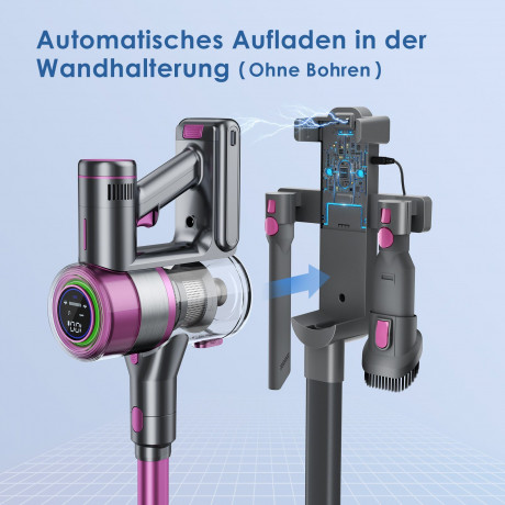 oyajia oyajia Akku-Hand-und Stielstaubsauger Smart 6 in 1 Kabellos Akkusauger 25,9V Ladestation Halterung 2-in-1, 265,00 W, beutellos, 25kPA mit 50 Min. Laufzeit fur Hartboden, Teppich, Tierhaare Grun Беспроводной ручной и стержневой пылесос oyajia Беспр