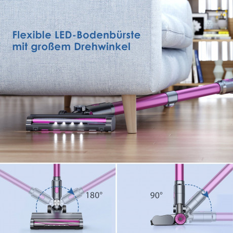 oyajia oyajia Akku-Hand-und Stielstaubsauger Smart 6 in 1 Kabellos Akkusauger 25,9V Ladestation Halterung 2-in-1, 265,00 W, beutellos, 25kPA mit 50 Min. Laufzeit fur Hartboden, Teppich, Tierhaare Grun Беспроводной ручной и стержневой пылесос oyajia Беспр