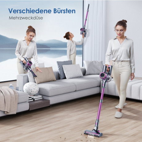 oyajia oyajia Akku-Hand-und Stielstaubsauger Smart 6 in 1 Kabellos Akkusauger 25,9V Ladestation Halterung 2-in-1, 265,00 W, beutellos, 25kPA mit 50 Min. Laufzeit fur Hartboden, Teppich, Tierhaare Grun Беспроводной ручной и стержневой пылесос oyajia Беспр