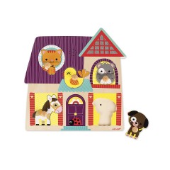 Janod Musikpuzzle Bauernhof-Freunde (5 Teile)\/ \/ Display 4 Stck. Музыкальный пазл Фермерские друзья (5 шт.)\/ Дисплей 4 шт.