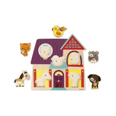 Janod Musikpuzzle Bauernhof-Freunde (5 Teile)\/ \/ Display 4 Stck. Музыкальный пазл Фермерские друзья (5 шт.)\/ Дисплей 4 шт.