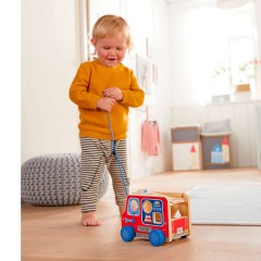 Haba Nachziehspielzeug Feuerwehrauto Передвижная игрушечная пожарная машина