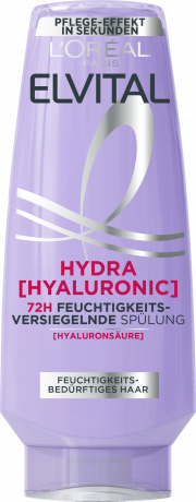 L'Oreal Paris Elvital Hydra Hyaluronic 72H Feuchtigkeits-Versiegelnde Spuelung, 250 ml, Увлажняющий кондиционер с гиалуроновой кислотой для обезвоженных волос, увлажнение до 72 часов, 250 мл