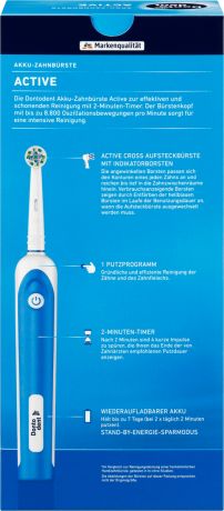 Dontodent Elektrische Zahnbürste Active Аккумуляторная зубная щетка Active, 1 шт