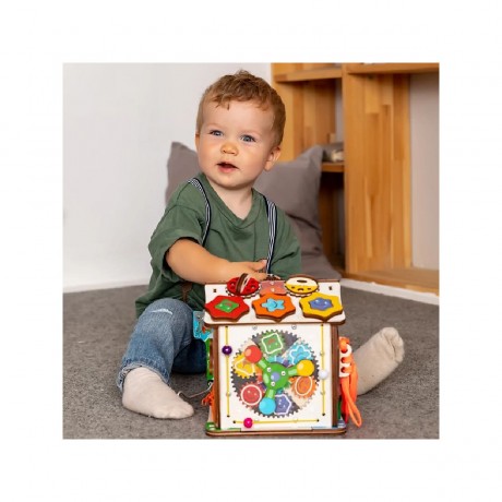 Montessori® Busyhouse mit Beleuchtung kompakt Бизихаус с освещением компактный