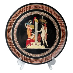 Apollo, Коллекционная керамическая тарелка репродукция картины 480г до н.э. &quot;Электра и ее брат Орест и любовник Эгисф&quot;, 25см, Греция 1970-1980г.