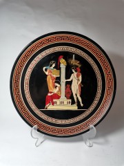 Apollo, Коллекционная керамическая тарелка репродукция картины 480г до н.э. &quot;Электра и ее брат Орест и любовник Эгисф&quot;, 25см, Греция 1970-1980г.