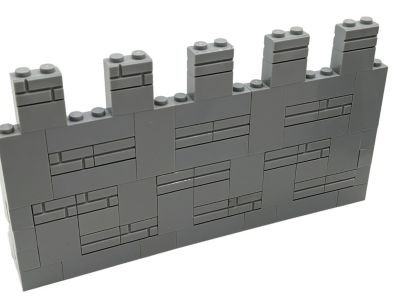 LEGO Lego MOC Mittelalter Mauer und Eckteile Ritter Burg - grau  - 136 Teile - neu Lego MOC средневековые стены и угловые части рыцарского замка - серый - 136 деталей - новый