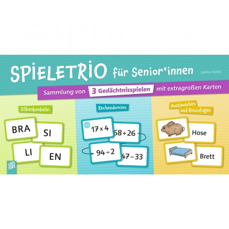Verlag an der Ruhr Spieletrio fur Senioren und Seniorinnen Игровое трио для пожилых людей