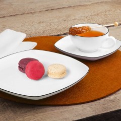 Seltmann Weiden Seltmann Weiden Lido Black Line Tee-Set eckig gross 18-tlg. Seltmann Weiden Lido Black Line Чайный набор квадратный большой, 18 предм.