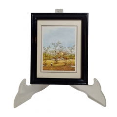 Картина винтажная Chispasa "Фермер в полях", в раме, 15 х 12 см, Германия, 1980-90гг.