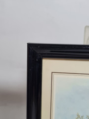 Картина винтажная Chispasa "Фермер в полях", в раме, 15 х 12 см, Германия, 1980-90гг.