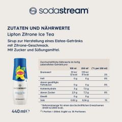 SodaStream Lipton Ice Tea Lemon Syrup, Сироп для приготовления Lipton Ice Tea Лимонный сироп, 440 мл