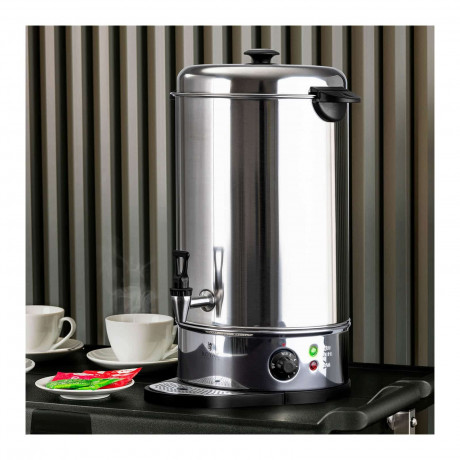 Royal Catering Royal Catering Heisswasserspender Wasserkocher 20 L Gluhweinkocher Teekocher Edelstahl Abtropfschale, 20 l, 2200 W  Диспенсер для горячей воды Royal Catering, чайник 20 л, глинтвейн, чайник, поддон из нержавеющей стали, 20 л, 2200 Вт