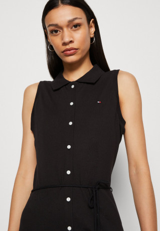 Tommy Hilfiger SLM COLLR DTAIL MIDI DRS NS Shirt dress black SLM COLLR DTAIL MIDI DRS NS Платье-рубашка черный
