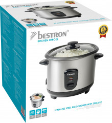 bestron bestron Reiskocher Bestron Reiskocher ARC100 Edelstahl 400 W 1 L  рисоварка Bestron Рисоварка Bestron ARC100 нержавеющая сталь 400 Вт 1 л