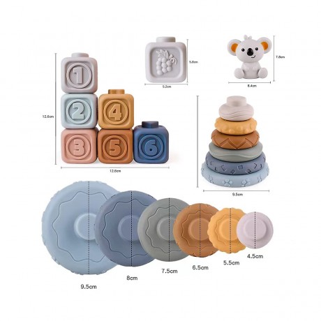 Vetaka Bausteine Beissring Baby Spielzeug fur Kinder Строительные блоки детские игрушки для прорезывания зубов для детей