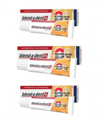 blend-a-dent Plus 3stk, Blend-a-dent Plus Контактный крем для зубных протезов для длительной и прочной фиксации, 3 шт х 40 г