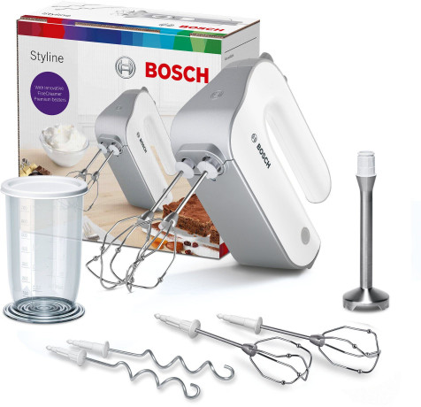 BOSCH BOSCH Handmixer MFQ4075DE Handmixer weiss/silber, 550 W Ручной миксер BOSCH MFQ4075DE ручной миксер белый/серебристый, 550 Вт