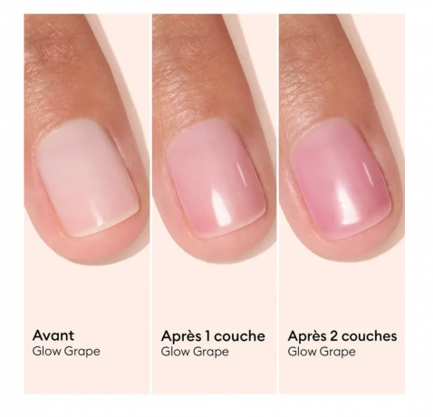 Manucurist Active Glow Grape Уходовый лак для ногтей с эффектом сияния и укрепления, Grape, 15 мл