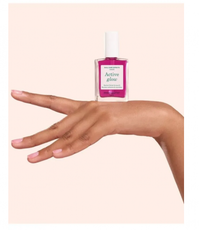 Manucurist Active Glow Grape Уходовый лак для ногтей с эффектом сияния и укрепления, Grape, 15 мл