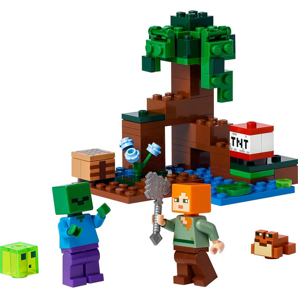 Купить LEGO LEGO Minecraft 21240 Das Sumpfabenteuer LEGO Minecraft 21240  Болотное приключение в интернет-магазине Diskontshop.eu Германия всего за 1  303 руб. в