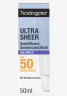 Neutrogena Sonnenfluid Gesicht, ultra sheer age shield, LSF 50, Солнцезащитный флюид для лица, ультратонкий защитный крем от старения, SPF 50, 50 мл