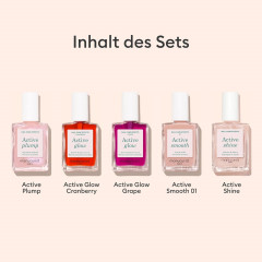 Manucurist Signature set Active Glow/Shine/Smooth, Набор 5 шт х 15 мл лаков для ногтей  укрепление и уход, натуральная формула, эффект здорового блеска, для домашнего маникюра